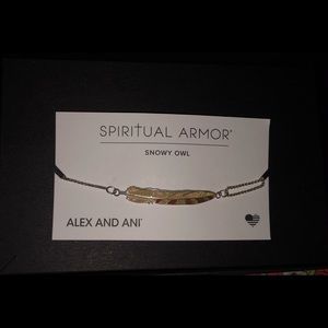 NWOT Alex and Ani Snowy Owl Feather bracelet